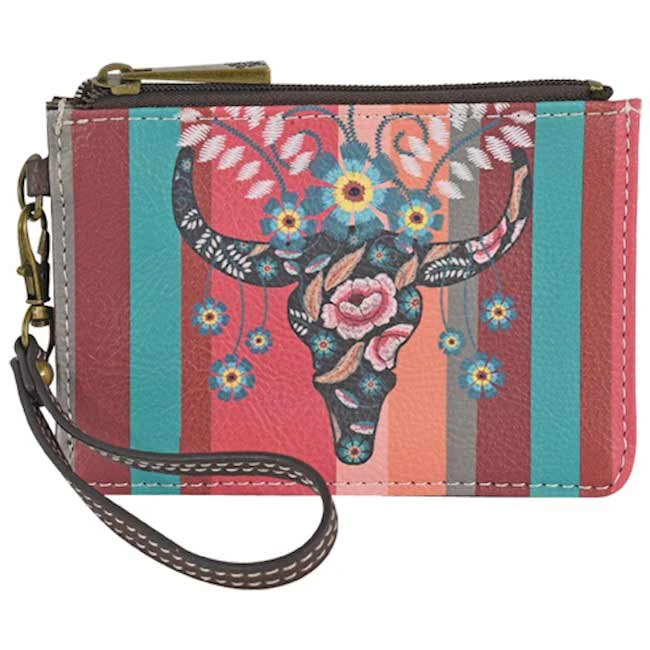 Catchfly Floral Steer Head Coin Purse 1 Catchfly Floral Steer Head Coin Purse