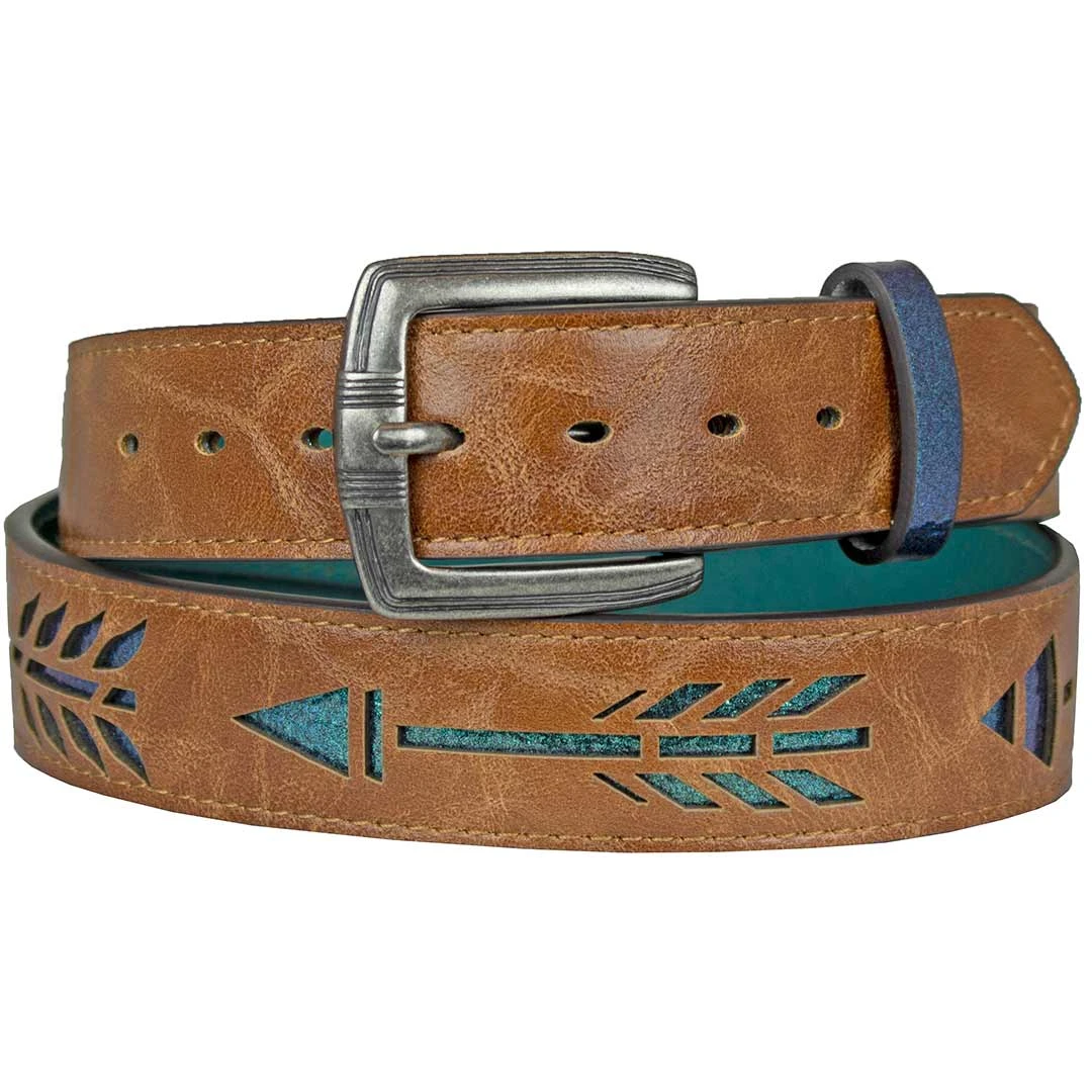 Catchfly Girls' Arrow Cut-out Leather Belt 1 Catchfly Girls' Arrow Cut-out Leather Belt