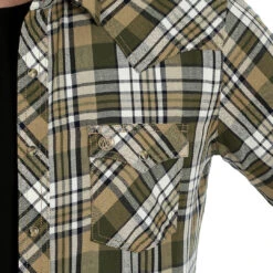 Wrangler Men's Retro Premium Plaid Flannel Shirt -Western Cowboy Equipment Store cf239458d84eb9e6db243bafdd54df38