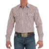 Cinch Men's Floral Stripe Print Snap Shirt