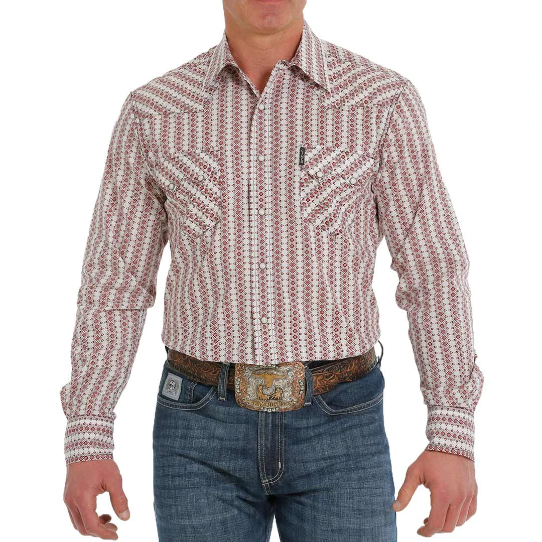 Cinch Men's Floral Stripe Print Snap Shirt 1 Cinch Men's Floral Stripe Print Snap Shirt