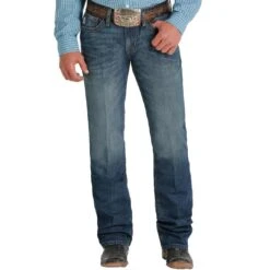 Cinch Men's Ian Performance Stretch Slim Bootcut Jeans -Western Cowboy Equipment Store cinch men s ian performance stretch slim bootcut jeans