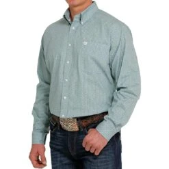 Cinch Men's Medallion Print Button-Down Shirt