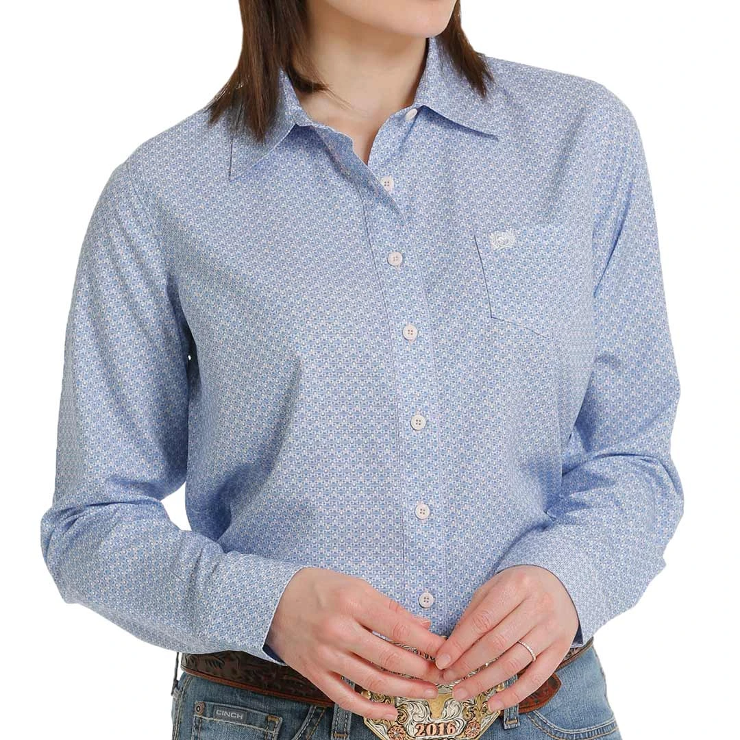 Cinch Women's ArenaFlex Geometric Print Button-Down Shirt 1 Cinch Women's ArenaFlex Geometric Print Button-Down Shirt