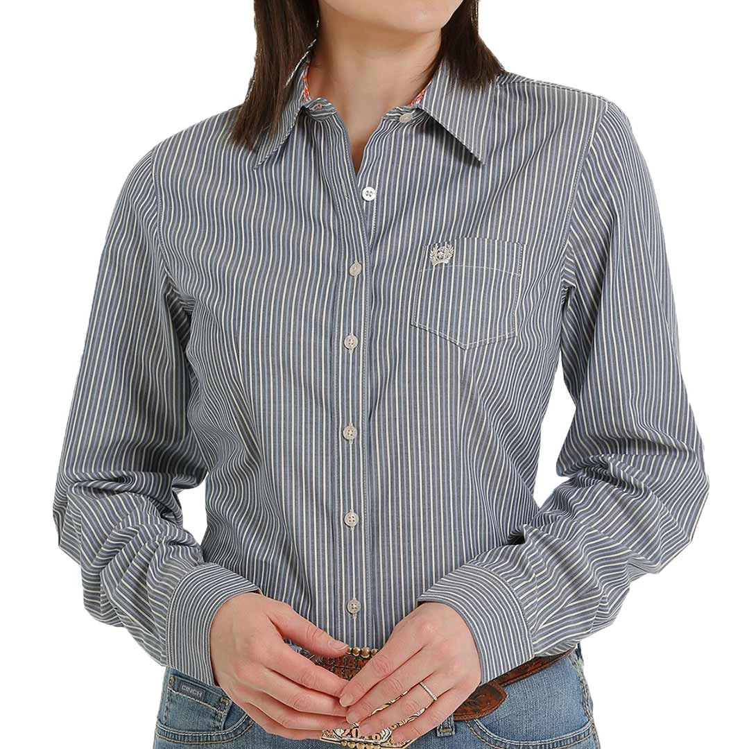 Cinch Women's Stripe Print Button-Down Shirt 2 Cinch Women's Stripe Print Button-Down Shirt - Image 2
