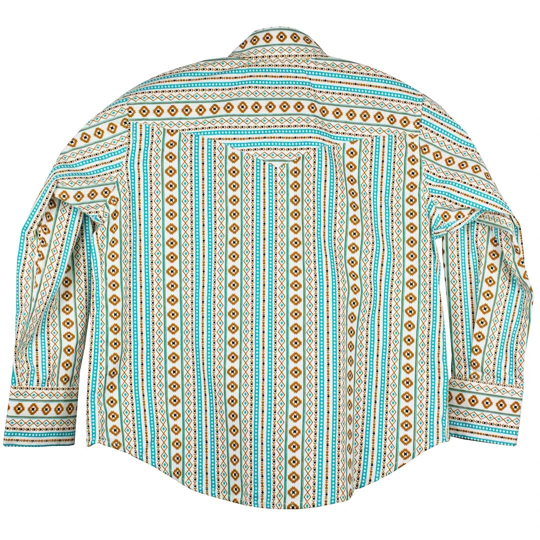 Cowboy Legend Boys' Aztec Stripe Snap Shirt 2 Cowboy Legend Boys' Aztec Stripe Snap Shirt - Image 2