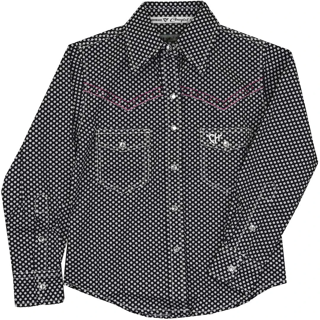 Cowgirl Hardware Girls' Circle Print Snap Shirt 1 Cowgirl Hardware Girls' Circle Print Snap Shirt
