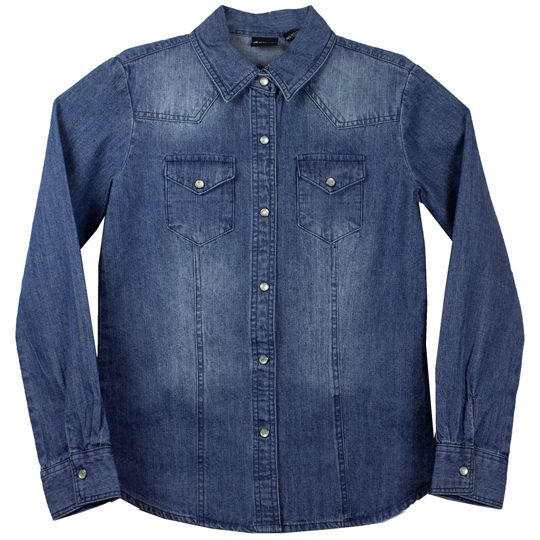 Cruel Denim Girls' Denim Snap Shirt 1 Cruel Denim Girls' Denim Snap Shirt