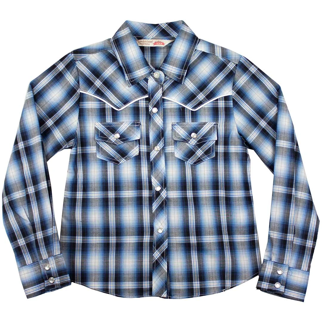 Cumberland Outfitters Girls' Ombre Plaid Snap Shirt 1 Cumberland Outfitters Girls' Ombre Plaid Snap Shirt