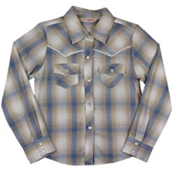 Cumberland Outfitters Girls' Plaid Snap Shirt