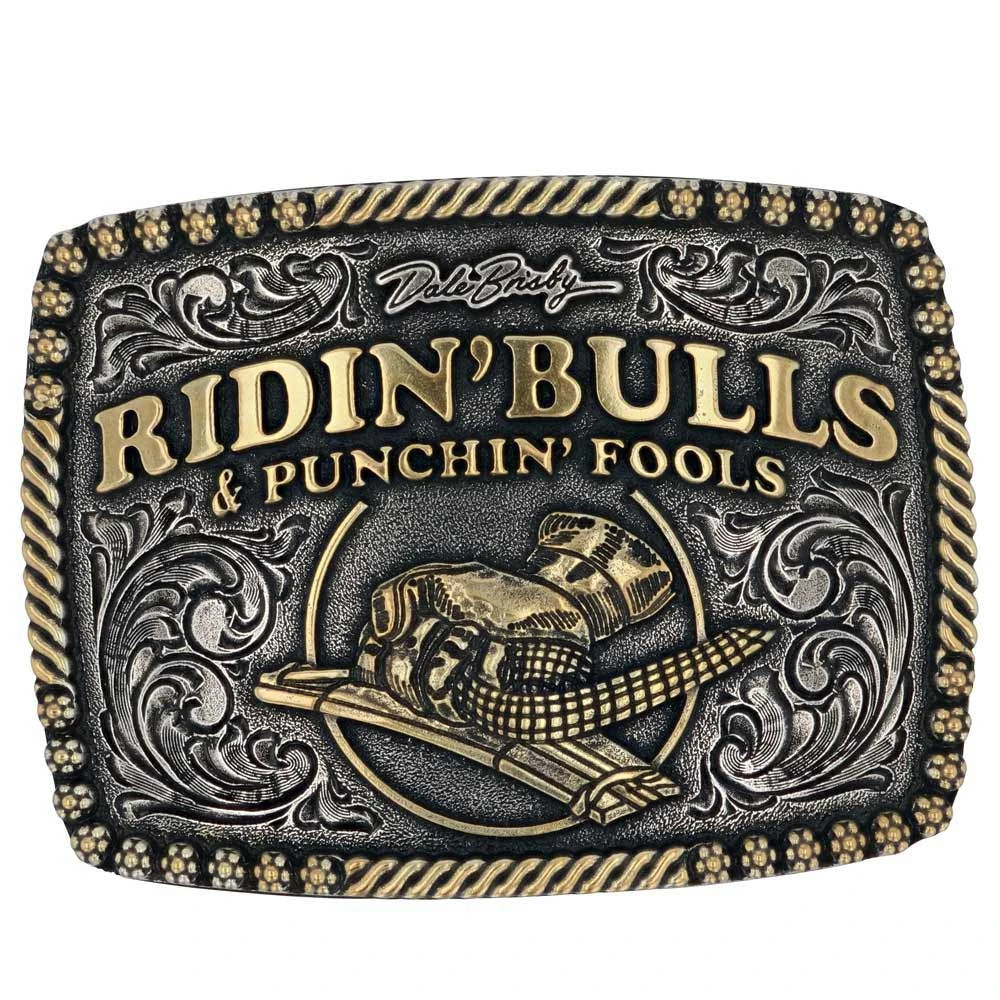 Montana Silversmiths Dale Brisby Bulls & Fools Attitude Belt Buckle 1 Montana Silversmiths Dale Brisby Bulls & Fools Attitude Belt Buckle