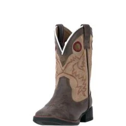 Laredo Boys' Collared Square Toe Cowboy Boots