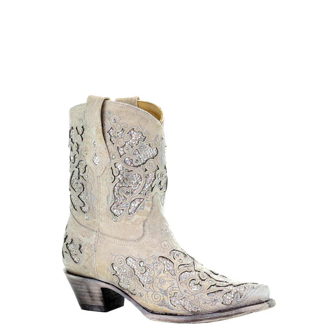 Corral Women's Mariah Shortie Western Wedding Cowgirl Boots 2 Corral Women's Mariah Shortie Western Wedding Cowgirl Boots - Image 2