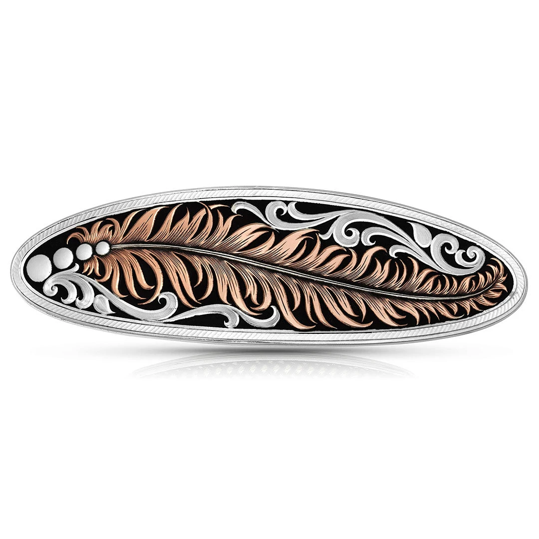 Montana Silversmiths Women's Hope's Feather Long Narrow Buckle 1 Montana Silversmiths Women's Hope's Feather Long Narrow Buckle