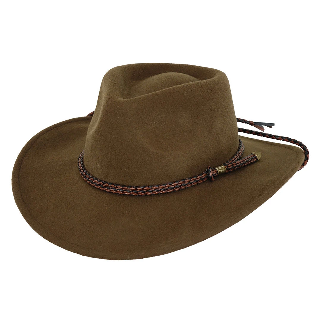 Outback Trading Co. Broken Hill Aussie Felt Cowboy Hat 1 Outback Trading Co. Broken Hill Aussie Felt Cowboy Hat