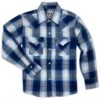 Ely Cattleman Boys' Plaid Snap Shirt