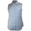 Ely Cattleman Women's Sleeveless Print Snap Shirt