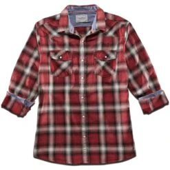 Flag & Anthem Men's Moores Vintage Washed Snap Shirt -Western Cowboy Equipment Store flag anthem men s moores vintage washed snap shirt