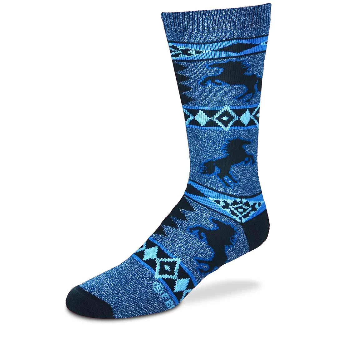 For Bare Feet Unisex Horse Pattern Crew Socks 1 For Bare Feet Unisex Horse Pattern Crew Socks