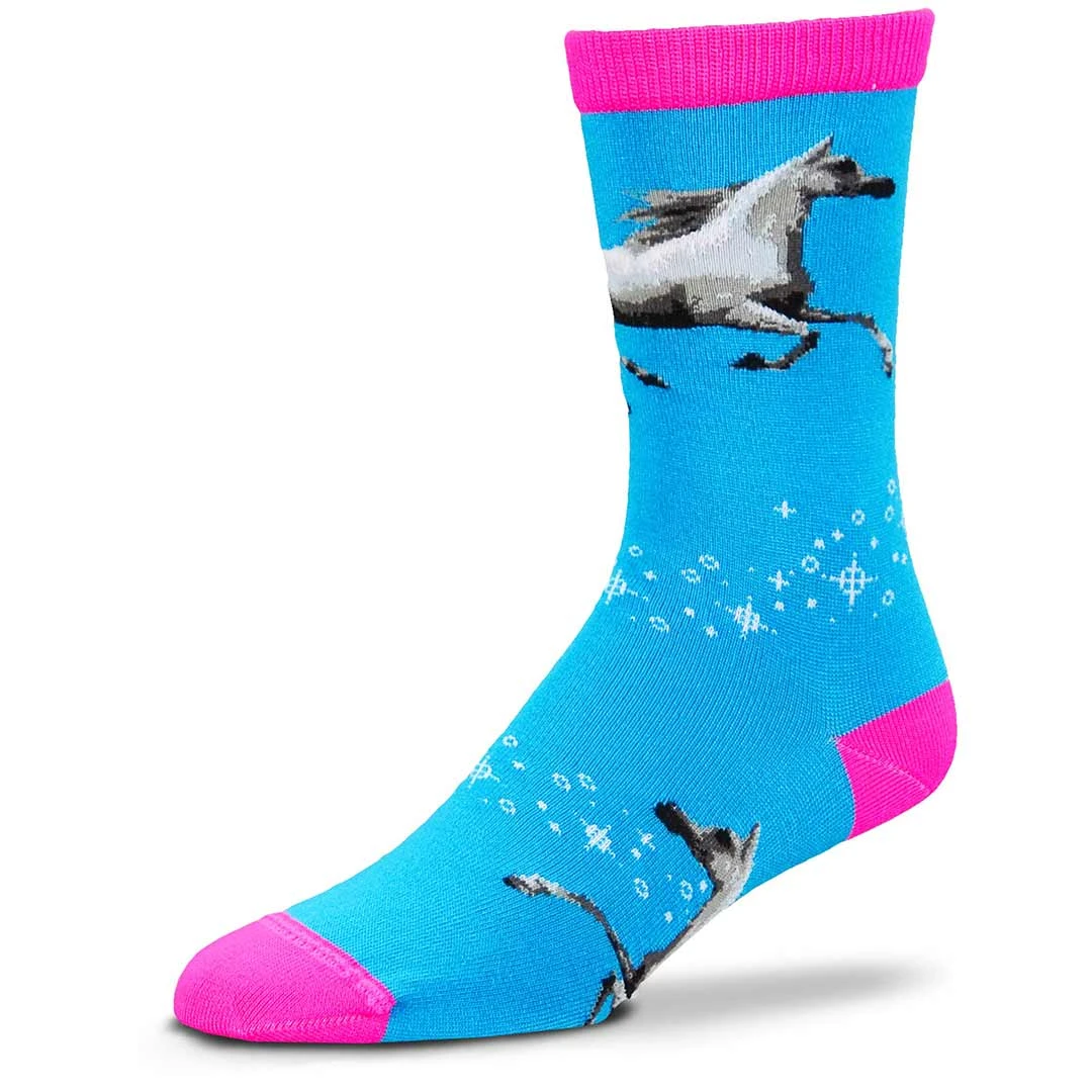 For Bare Feet Unisex Mystic Horse Pattern Crew Socks 1 For Bare Feet Unisex Mystic Horse Pattern Crew Socks