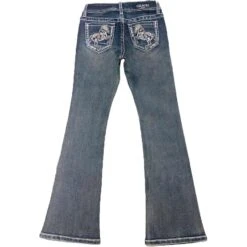 Grace In La Girls' Horse Embellished Bootcut Jeans