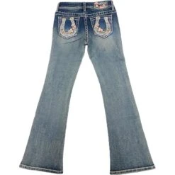 Grace In LA Girls' Horseshoe Bootcut Jeans