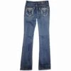 Grace In LA Women's Faux Flap Pocket Bootcut Jeans