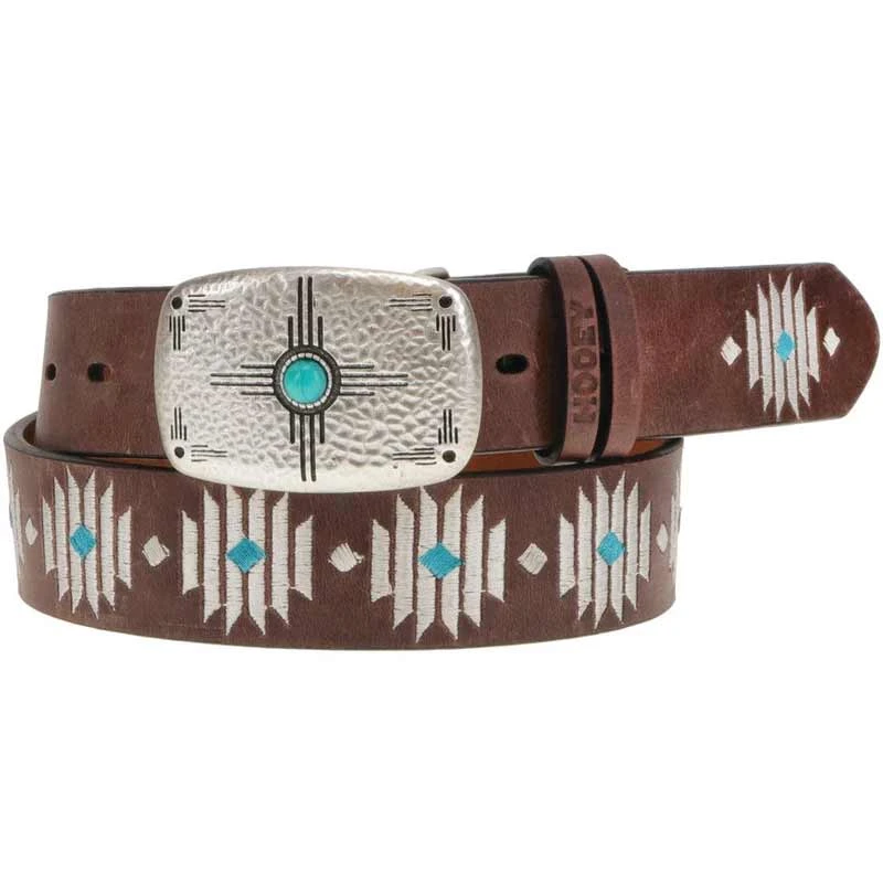 Hooey Brands Women's Blue Diamond Leather Belt 1 Hooey Brands Women's Blue Diamond Leather Belt