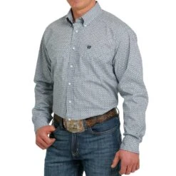 Cinch Men's Geometric Print Button-Down Shirt