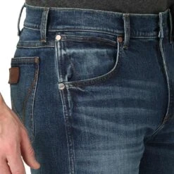Wrangler Men's Retro Slim Fit Straight Leg Jeans -Western Cowboy Equipment Store img12089 wrangler men s retro slim fit straight leg jeans