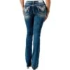 Grace In LA Women's Abstract Dreamcatcher Bootcut Jeans
