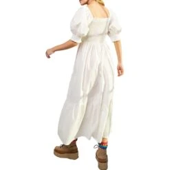 Easel Women's Smocked Bodice Maxi Dress -Western Cowboy Equipment Store img12780 easel women s smocked bodice maxi dress