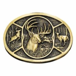 Montana Silversmiths Deer Heritage Attitude Belt Buckle