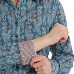 Cinch Women's Paisley Print Button-Down Shirt 5 Cinch Women's Paisley Print Button-Down Shirt -Western Cowboy Equipment Store img13105 cinch women s paisley print button down shirt