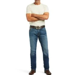 Ariat Men's M4 Relaxed Stretch Marshall Stackable Straight Leg Jeans -Western Cowboy Equipment Store img14271 ariat men s m4 relaxed stretch marshall stackable straight leg jeans