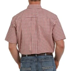 Cinch Men's Short Sleeve Button-Down Plaid Shirt -Western Cowboy Equipment Store img15123 cinch men s short sleeve button down plaid shirt