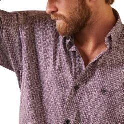 Ariat Men's Pro Series Demetri Classic Fit Button-Down Shirt -Western Cowboy Equipment Store img17175 ariat men s pro series demetri classic fit button down shirt