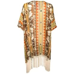 Hooey Brands Women's Long Kimono With Fringe -Western Cowboy Equipment Store img17451 hooey brands women s long kimono with fringe