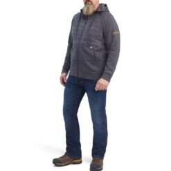 Ariat Men's Rebar Regulator Full Zip Hoodie -Western Cowboy Equipment Store img17553 ariat men s rebar regulator full zip hoodie