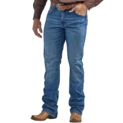 Wrangler Men's Retro Slim Fit Bootcut Jeans -Western Cowboy Equipment Store img19466 wrangler men s retro slim fit bootcut jeans
