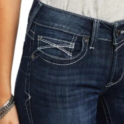 Ariat Women's R.E.A.L. Mid Rise Clarissa Straight Leg Jeans -Western Cowboy Equipment Store img20560 ariat women s r e a l mid rise clarissa straight leg jeans