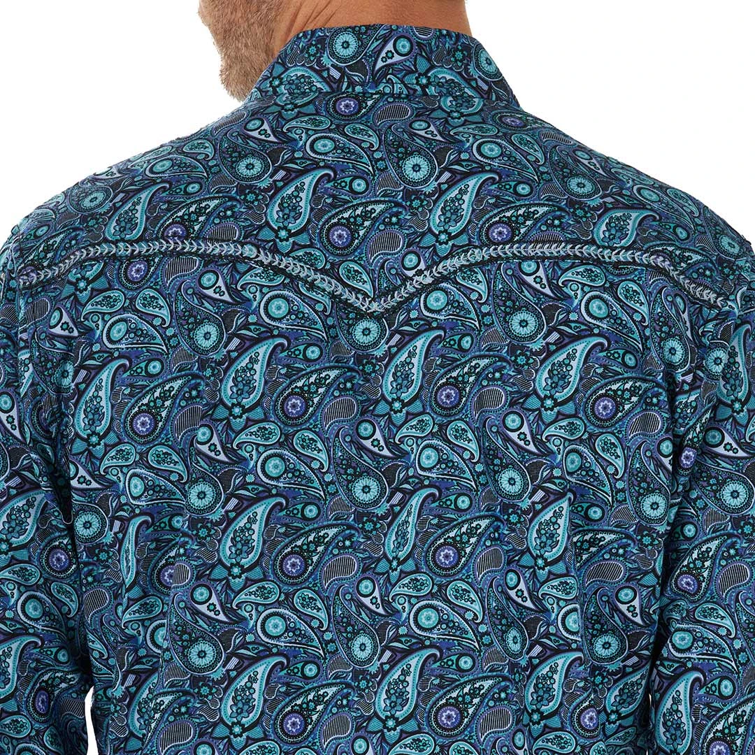 Wrangler Men's Rock 47 Paisley Print Snap Shirt 4 Wrangler Men's Rock 47 Paisley Print Snap Shirt - Image 4