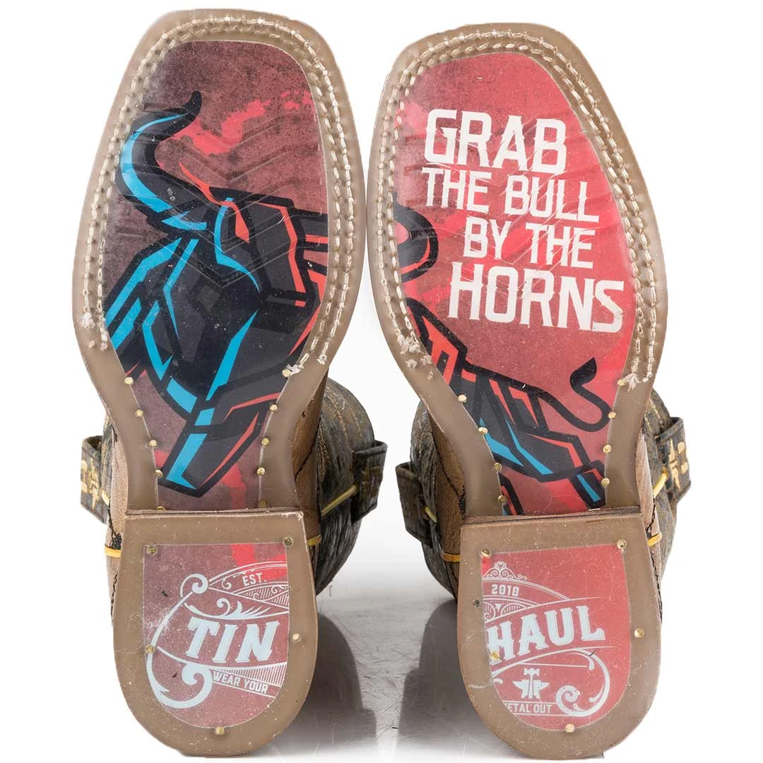 Tin Haul Youth Boys' Grab The Bull Cowboy Boots 4 Tin Haul Youth Boys' Grab The Bull Cowboy Boots - Image 4