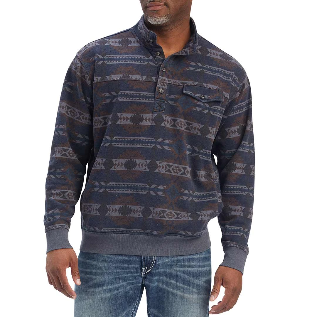 Ariat Men's Printed Overdyed Washed Pullover Sweater 1 Ariat Men's Printed Overdyed Washed Pullover Sweater