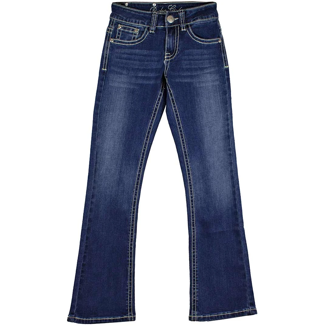 Rodeo Girl Girls' Floral Bootcut Jeans 2 Rodeo Girl Girls' Floral Bootcut Jeans - Image 2