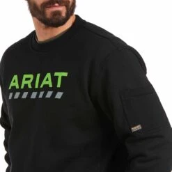 Ariat Men's Rebar Workman Logo Sweatshirt -Western Cowboy Equipment Store img23847 ariat men s rebar workman logo sweatshirt