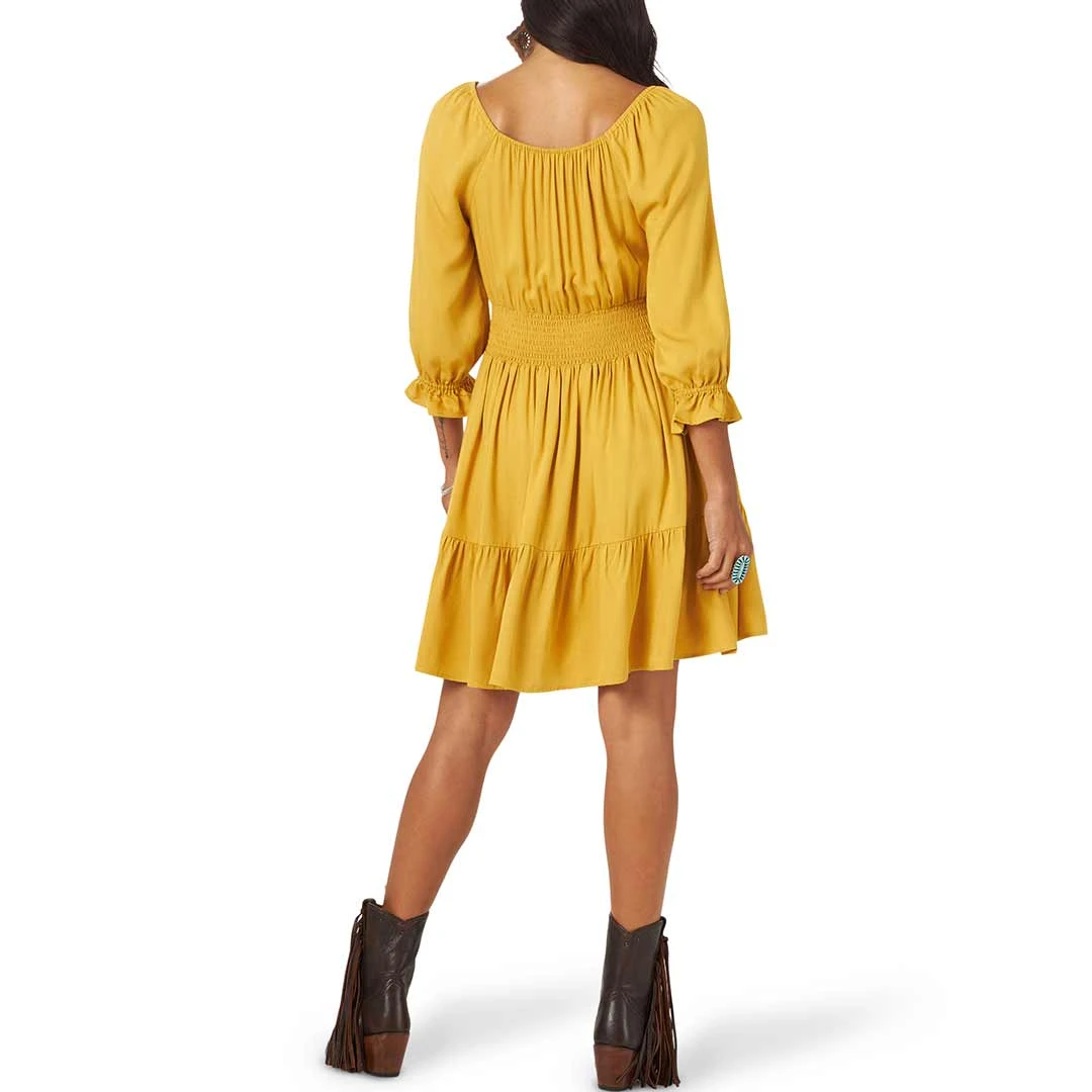 Wrangler Women's Smocked Waist Tiered Dress 2 Wrangler Women's Smocked Waist Tiered Dress - Image 2