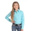 Panhandle Girls' Horse Print Shirt