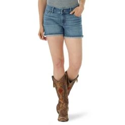 Wrangler Women's Retro Mae Jean Shorts -Western Cowboy Equipment Store img25340 wrangler women s retro mae jean shorts