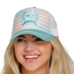 Cinch Women's Logo Patch Stripe Snap Back Cap -Western Cowboy Equipment Store img26828 cinch women s logo patch stripe snap back cap